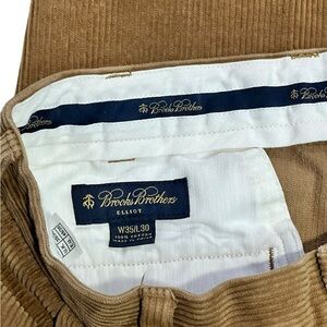 Brooks Brothers Elliott Corduroy Pants Men’s 35x30 Brown Classic Fit